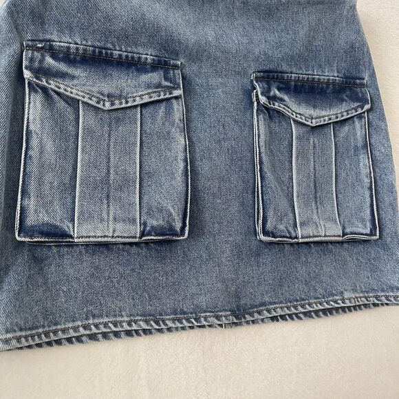 Greylab Cargo‎ Pocket Denim Miniskirt Sz Small NWT - Picture 8 of 13